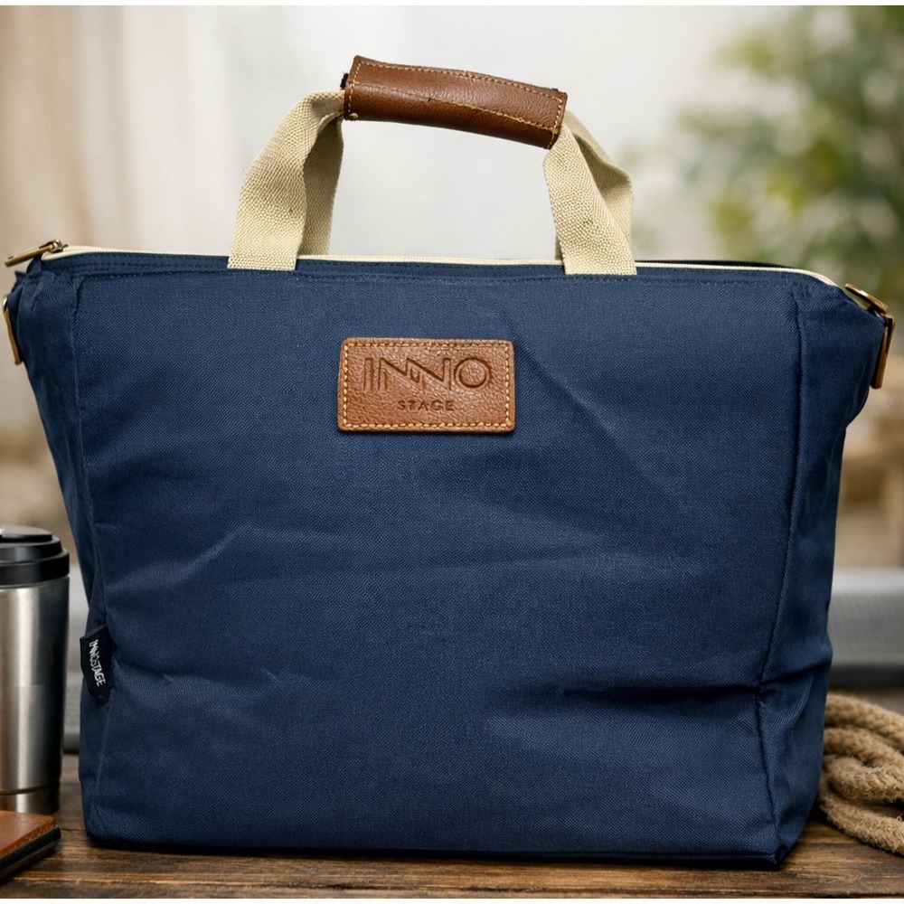InnoStage‎ Picnic Cooler Insulated Tote With Foldaway Wine Table Navy Blue